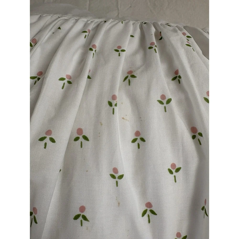 Laura Ashley Castleberry Pink Tulip King Size Dust Ruffle Layered Bedskirt